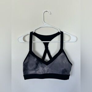 Alo Yoga Racerback Sports Bra Black and Grey Small